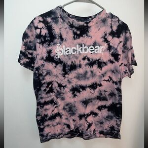 Blackbear Pink & Black Tie-Dye Graphic T-Shirt size medium
